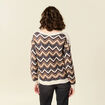 Pull manches longues bleu marine femme