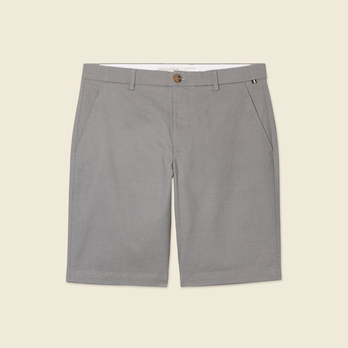 Bermuda droit éco-responsable gris homme
