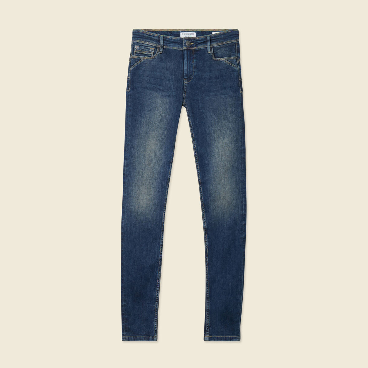 Jeans skinny push up denim brut femme