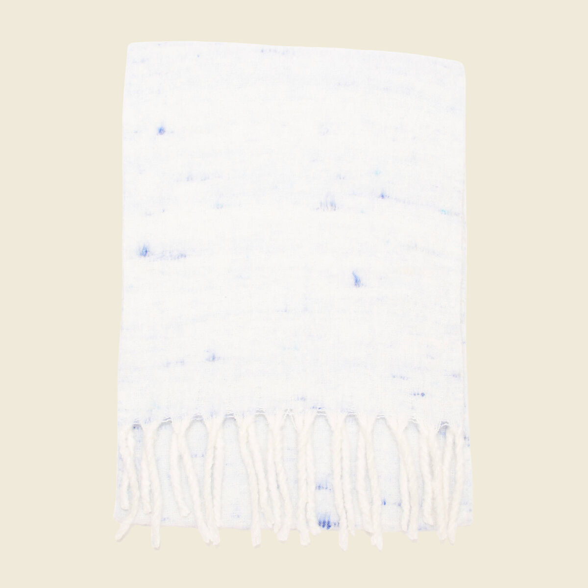 Écharpe à franges bleu clair femme