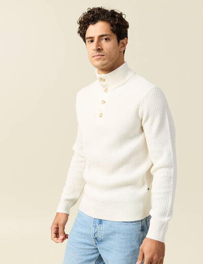 Pull ecru homme
