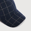 Casquette en tweed bleu marine femme