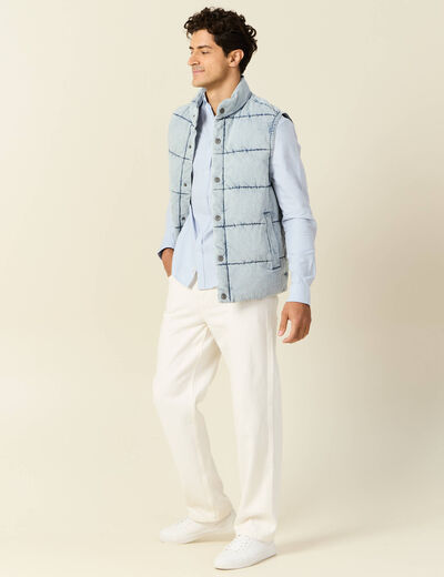 Chemise manches longues bleu clair homme