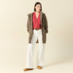 Gilet manches 3/4 rose framboise femme