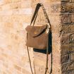 Sac bandouli&egrave;re avec doublure vert kaki femme