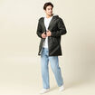 Coupe-vent doublé à capuche vert kaki homme