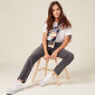 Jeans slim 7/8ème denim gris femme