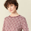 Pull manches longues bordeaux femme