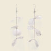 Boucles d'oreilles pendantes couleur argent femme