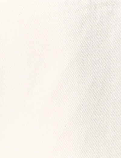 Jupe midi trapèze denim blanc femme