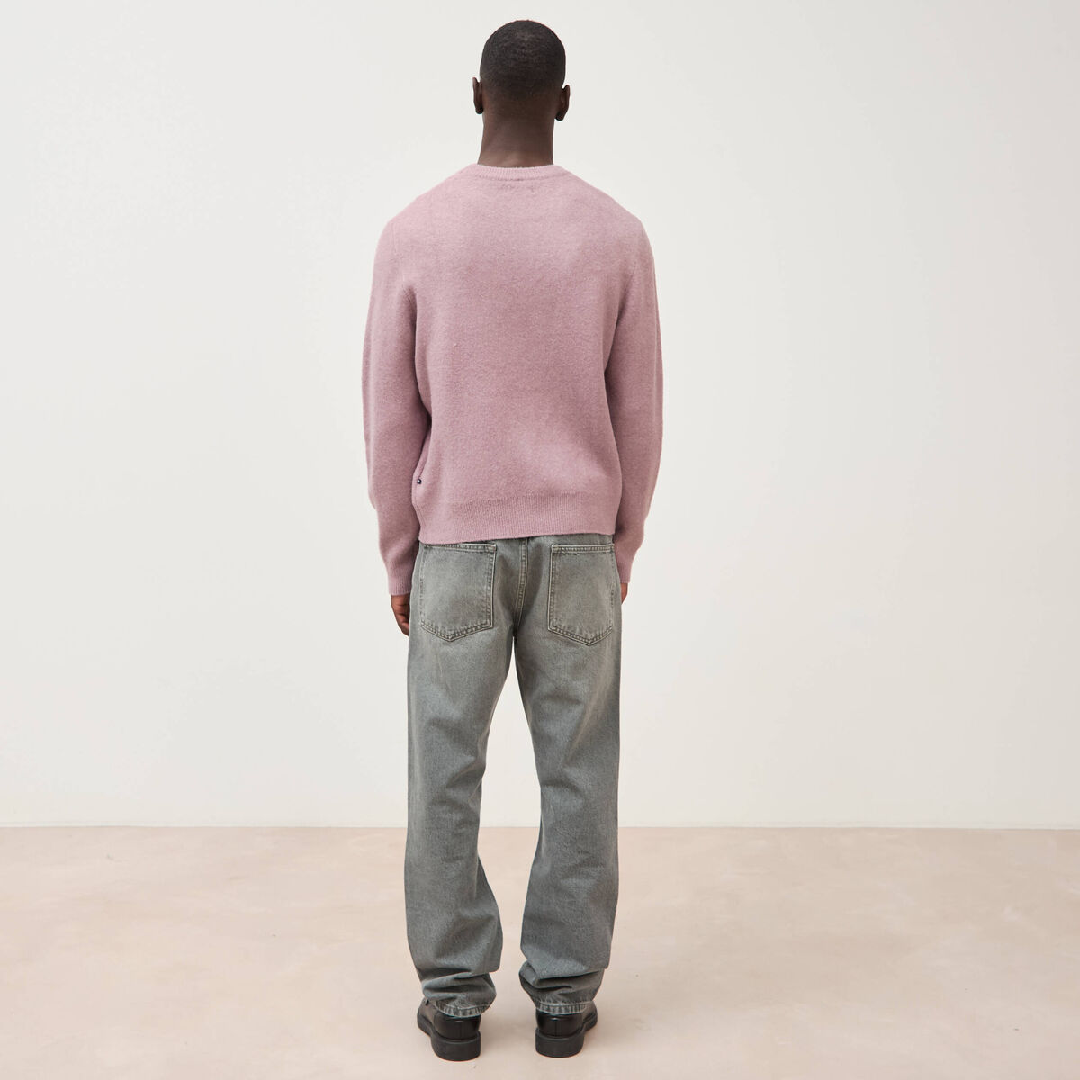 Pull droit col rond manches longues parme homme