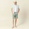 Chemise manches courtes vert olive homme