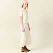 Polo manches courtes creme femme