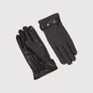 Gants en cuir noir homme
