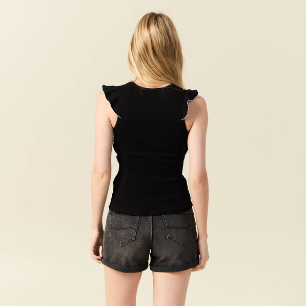 debardeur sans manches noir femme Débardeur sans manches noir femme