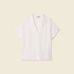Chemise manches courtes ecru femme