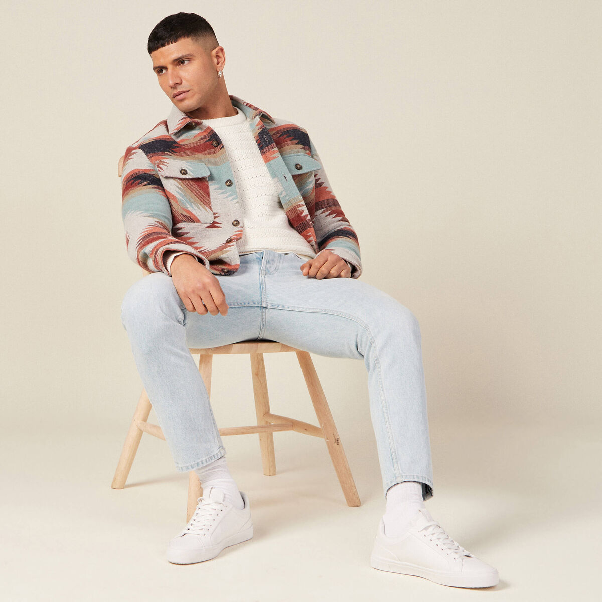 Surchemise éco-responsable ecru homme