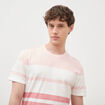 T-shirt manches courtes rose poudr&eacute;e homme