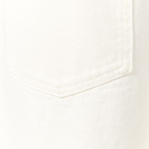 bermuda droit en jean denim blanc homme Bermuda droit en jean denim blanc homme