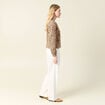 Gilet manches longues camel femme