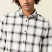 Chemise manches longues bleu marine homme