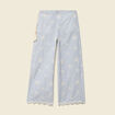Pantalon loose taille standard bleu clair femme