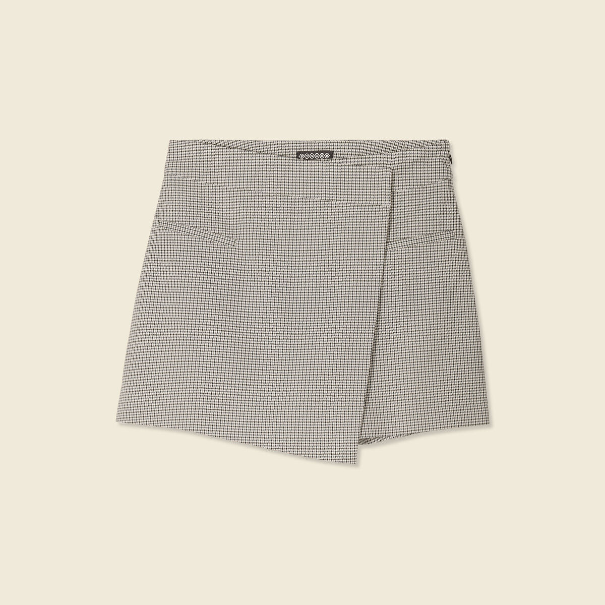 Jupe-short droite bleu marine femme