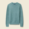 Pull manches longues col rond bleu gris homme