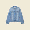 Veste oversize en jean denim used femme