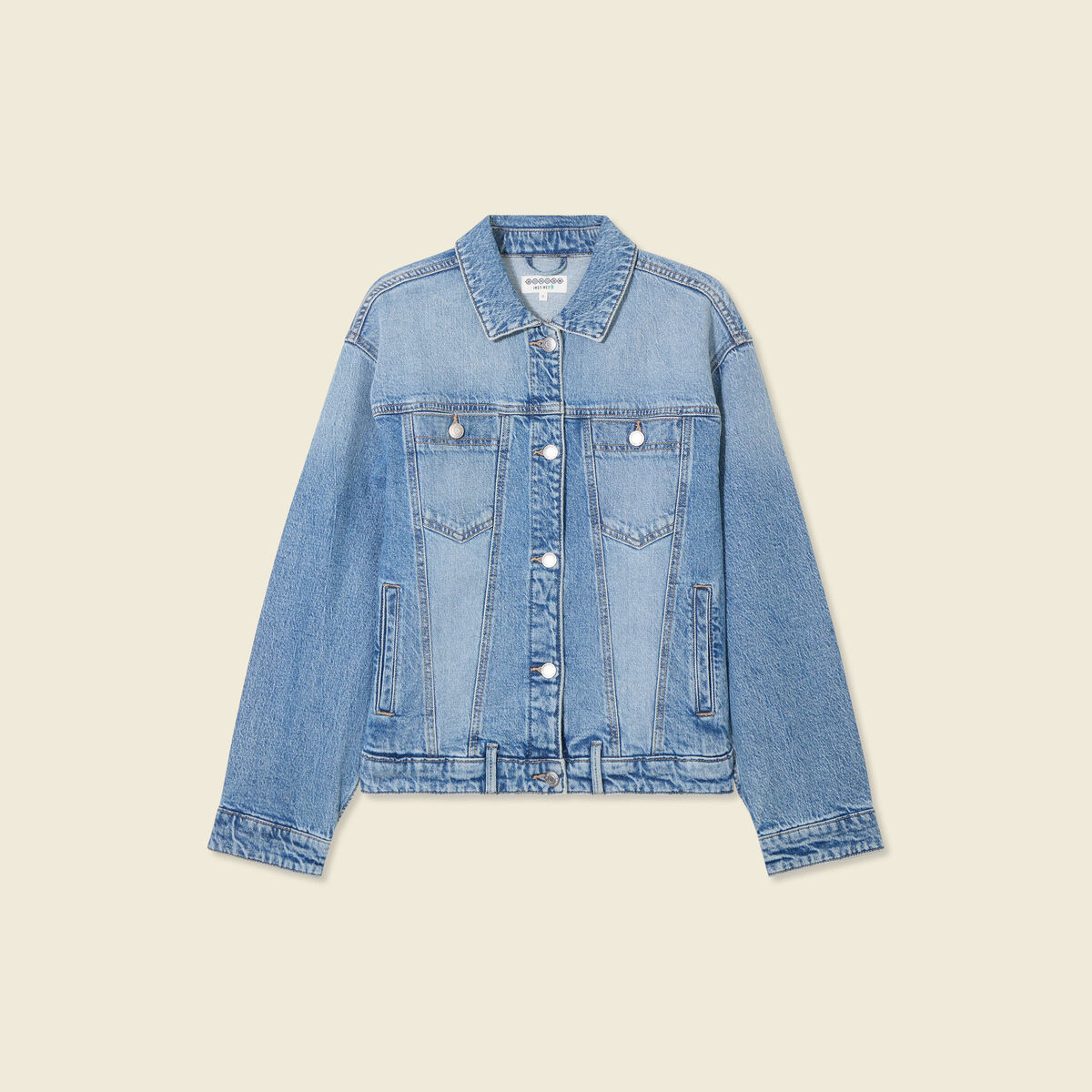 Veste oversize en jean denim used femme