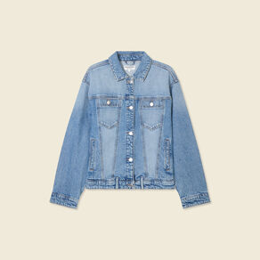 Veste oversize en jean denim used femme