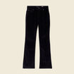 Pantalon bootcut velours noir femme