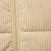 Doudoune manches longues en velours beige homme