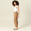 Jeans slouchy 7/8ème vert kaki femme