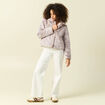 Manteau droit court col classique beige femme