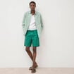 Bermuda en coton vert &eacute;meraude homme