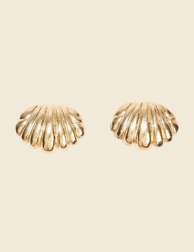 Boucles d'oreilles clous couleur or femme
