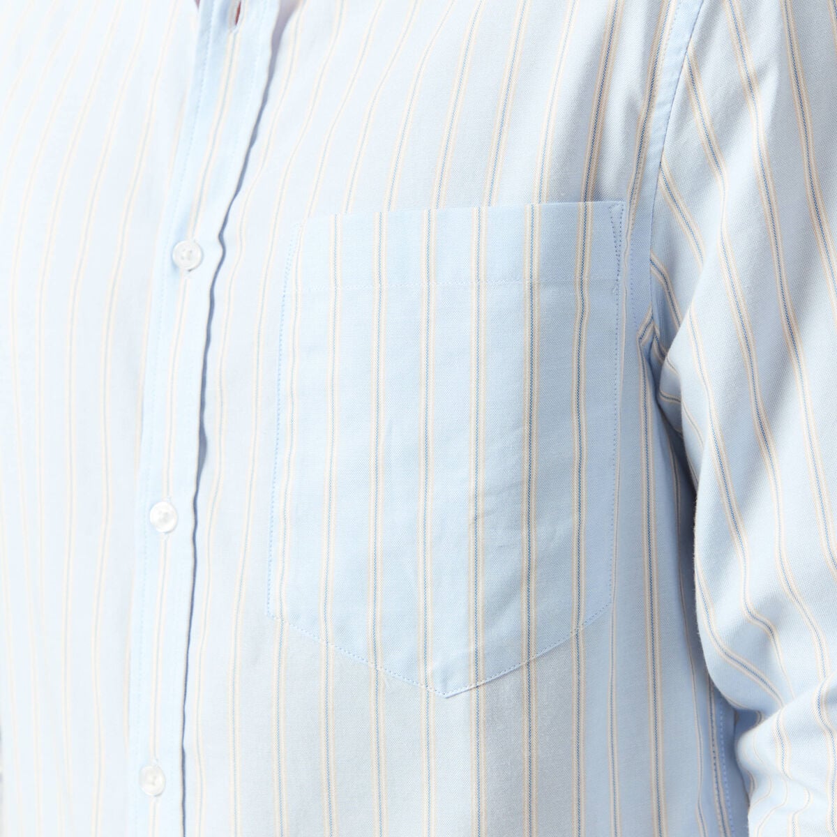 Chemise en coton manches longues bleu ciel homme