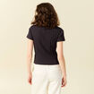 T-shirt manches courtes gris foncé femme