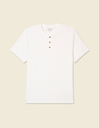 T-shirt manches courtes ecru homme