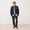 Jeans straight en coton longueur 32 denim brut rinse homme