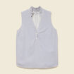 Top sans manches col montant bleu femme
