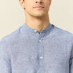 Chemise manches longues bleu gris homme