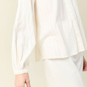Blouse manches longues ecru femme