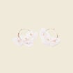 Boucles d'oreilles créoles blanc femme