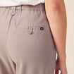 Pantalon large avec pinces gris femme