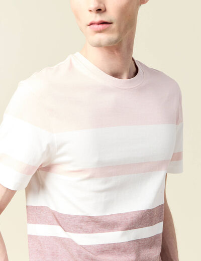 T-shirt manches courtes rose pastel homme