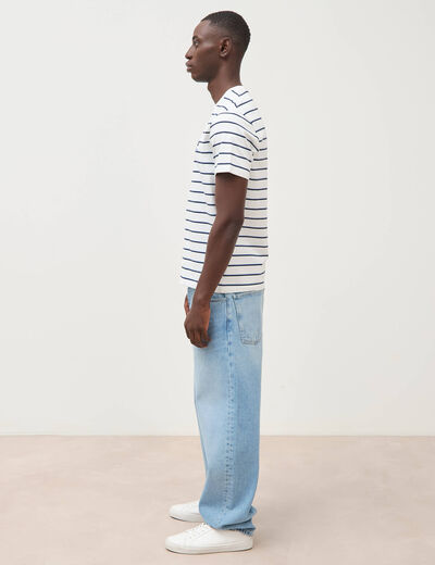 T-shirt en coton ecru homme