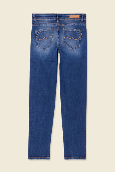 Jeans Vanessa - slim taille basse 7/8ème denim stone femme