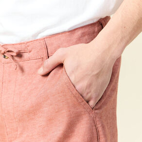 Bermuda droit marron cognac homme